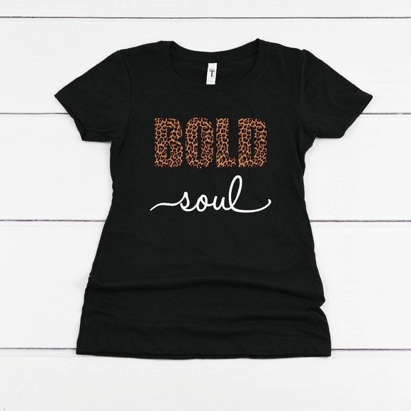 LunarChique Tops - BOLD Soul Black Ladies T-Shirt
